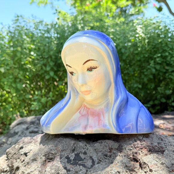 Vintage horton Ceramic Madona/Nun Head vase/planter - Picture 11 of 14